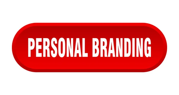 Botón de marca personal. marca personal redondeado signo rojo. marca personal — Vector de stock