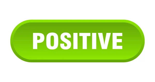 Θετικό κουμπί. θετικό στρογγυλεμένο πράσινο σημάδι. Θετική — Διανυσματικό Αρχείο