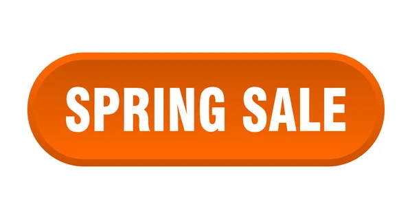 Spring SALE knop. lente verkoop afgerond oranje teken. lente Sale — Stockvector