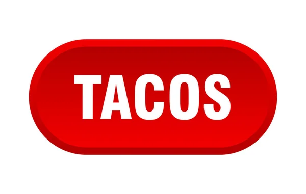Tacos button. tacos rounded red sign. tacos — Stock Vector