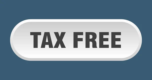 Botón libre de impuestos. signo blanco redondeado libre de impuestos. exentos de impuestos — Vector de stock
