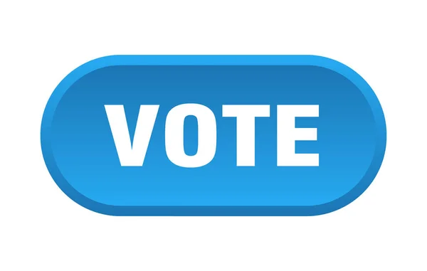 Botão de voto. voto arredondado sinal azul. votação —  Vetores de Stock