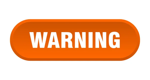 Кнопка предупреждения. предупреждающий оранжевый знак. предупреждение — стоковый вектор