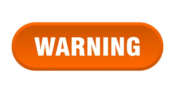 Warning button. warning rounded orange sign. warning — Stock Vector