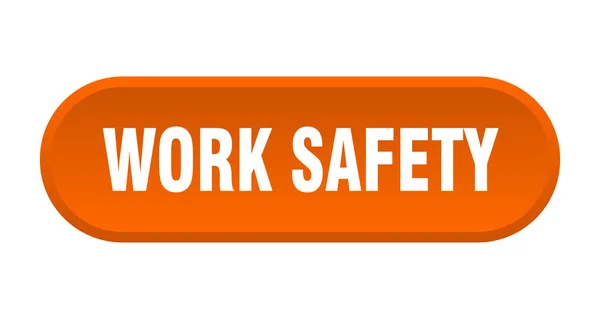 Work safety button. work safety rounded orange sign. work safety — Stock Vector