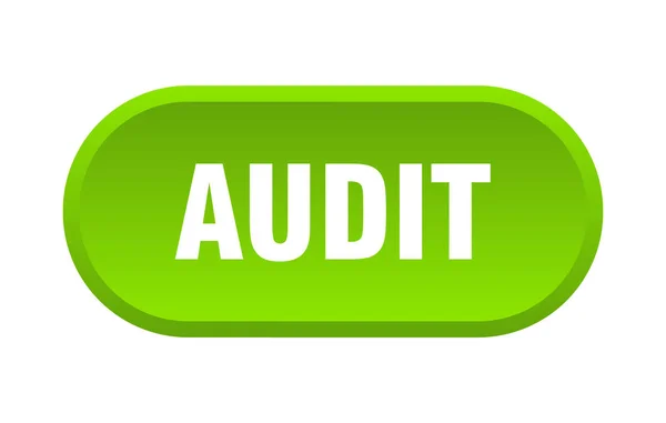 Botón de auditoría. auditoría redondeada signo verde. auditoría — Archivo Imágenes Vectoriales