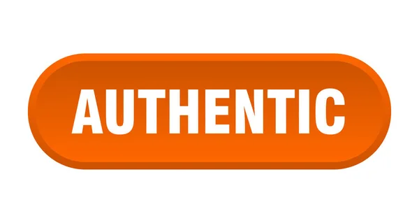 Authentische Taste. authentische runde orangefarbene Zeichen. authentisch — Stockvektor