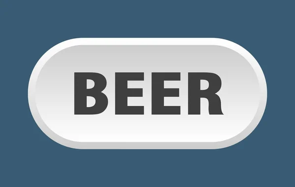 Bouton bière. bière ronde signe blanc. bière — Image vectorielle