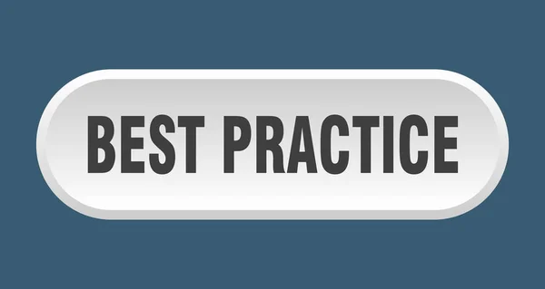 Pulsante best practice. best practice arrotondato segno bianco. migliori pratiche — Vettoriale Stock