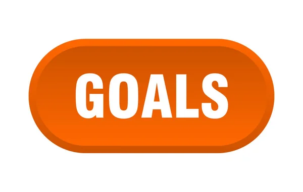 Goals button. goals rounded orange sign. goals — Stock Vector