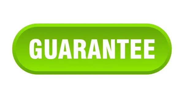 Guarantee button. guarantee rounded green sign. guarantee — Stock Vector