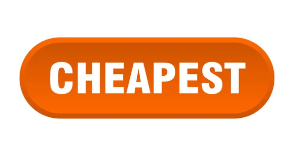 Botón más barato. signo naranja redondeado más barato. más barato — Archivo Imágenes Vectoriales