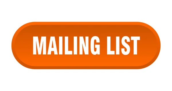 Botón de lista de correo. lista de correo redondeado signo naranja. lista de correo — Archivo Imágenes Vectoriales