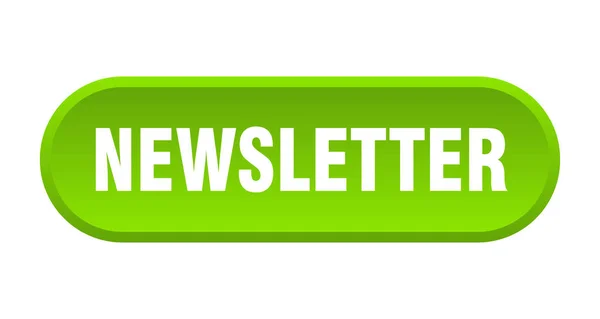 Bouton newsletter. newsletter arrondi signe vert. lettre d'information — Image vectorielle