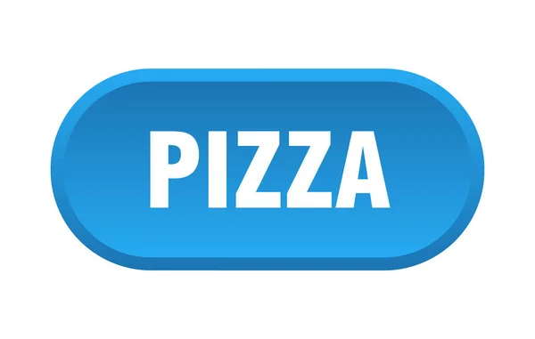 Pulsante pizza. pizza segno blu arrotondato. pizza — Vettoriale Stock