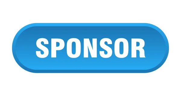 Sponsor düğmesi. sponsor yuvarlak mavi işareti. Sponsor — Stok Vektör