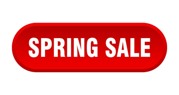 Bahar satış düğmesi. bahar satış yuvarlak kırmızı işareti. bahar satışı — Stok Vektör