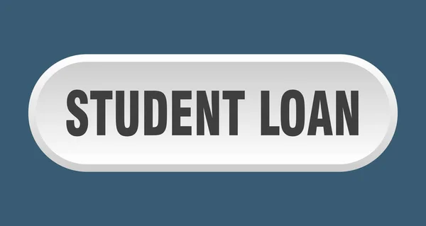 Botón de préstamo estudiantil. préstamo estudiantil signo blanco redondeado. préstamo estudiantil — Vector de stock