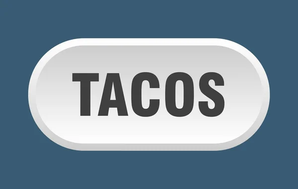 Botão tacos. tacos arredondado sinal branco. tacos — Vetor de Stock
