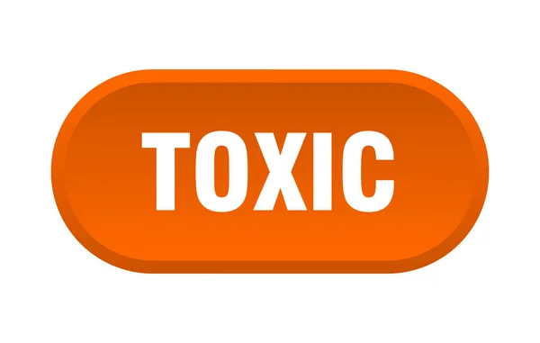 Toxic button. toxic rounded orange sign. toxic — Stock Vector