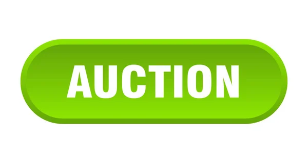 Auktions knappen. auktion rundad grön skylt. Auktion — Stock vektor