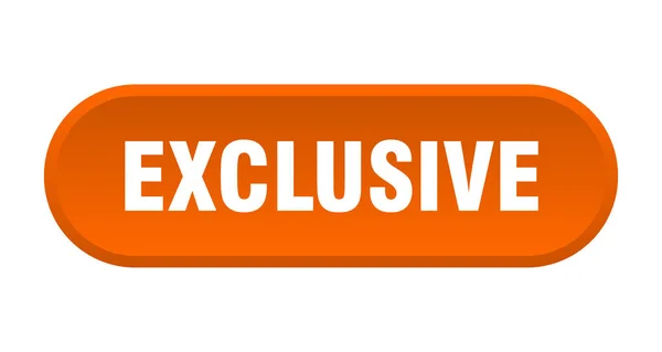 Exclusive button. exclusive rounded orange sign. exclusive — Stock Vector