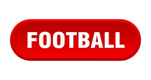 Κουμπί ποδοσφαίρου. ποδόσφαιρο με στρογγυλό κόκκινο σημάδι. Ποδόσφαιρο — Διανυσματικό Αρχείο