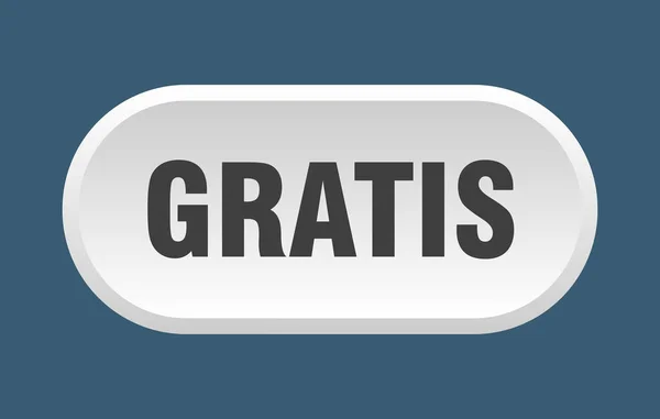 Gratis-Knopf. Gratis abgerundetes weißes Schild. kostenlos — Stockvektor