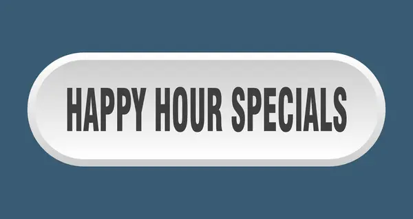 Happy hour specials button. happy hour specials rounded white sign. happy hour specials — Stock Vector