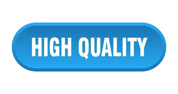 Pulsante di alta qualità. segno blu arrotondato di alta qualità. alta qualità — Vettoriale Stock