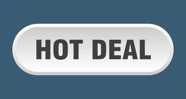 Hot deal button. hot deal rounded white sign. hot deal — Stock Vector