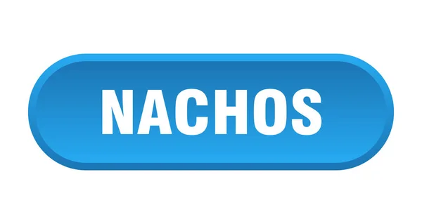 Nachos-knappen. nachos rundade blå skylt. Nachos — Stock vektor