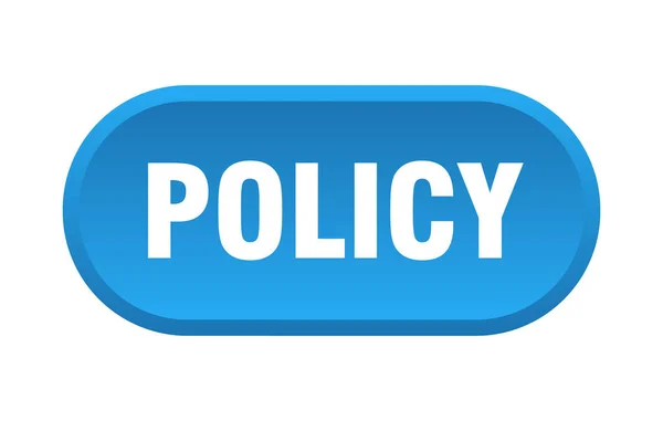 Policy button. policy rounded blue sign. policy — Stock Vector
