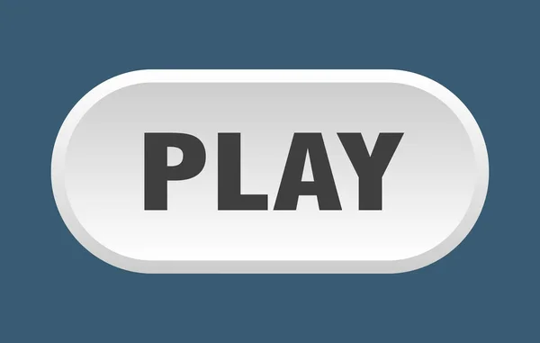 Botón de reproducción. jugar signo blanco redondeado. jugar — Archivo Imágenes Vectoriales