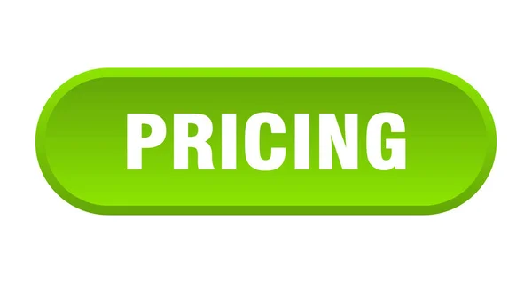 Pricing button. pricing rounded green sign. pricing — Stock Vector