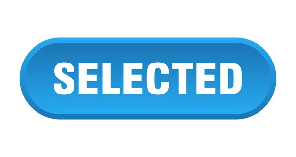Επιλεγμένο κουμπί. επιλεγμένη στρογγυλεμένη μπλε πινακίδα. Επιλεγμένο — Διανυσματικό Αρχείο