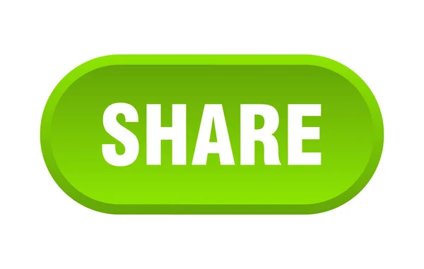Botão compartilhar. compartilhar sinal verde arredondado. parte — Vetor de Stock