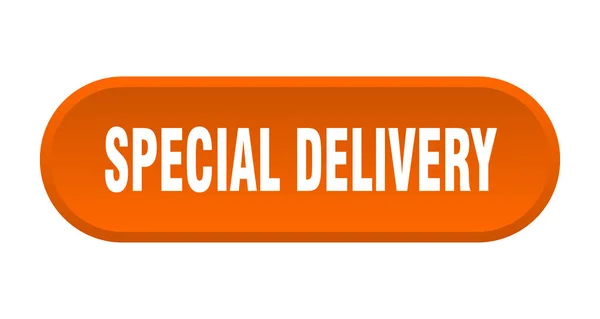 Botón de entrega especial. entrega especial redondeada signo naranja. entrega especial — Archivo Imágenes Vectoriales