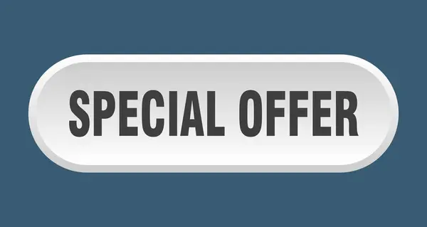 Pulsante offerta speciale. offerta speciale arrotondato segno bianco. offerta speciale — Vettoriale Stock
