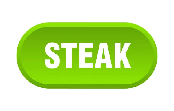 Botón de filete. Filete redondeado signo verde. filete — Vector de stock