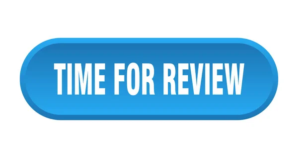 Tijd voor revisie knop. tijd voor revisie afgerond blauw teken. tijd voor revisie — Stockvector
