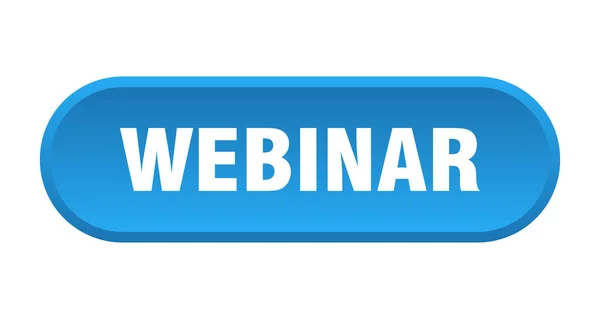 Webinar-Taste. Webinar gerundetes blaues Zeichen. Webinar — Stockvektor