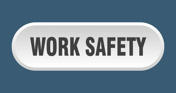 Przycisk bezpieczeństwa pracy. bezpieczeństwa pracy zaokrąglone biały znak. bezpieczeństwo pracy — Wektor stockowy
