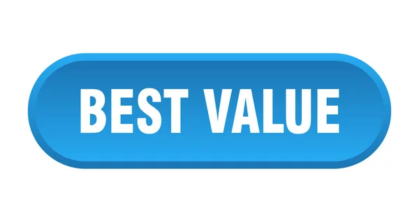 Knop met de beste waarde. beste waarde afgerond blauw teken. beste waarde — Stockvector