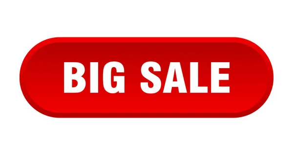 Μεγάλο κουμπί πώλησης. μεγάλη πώληση στρογγυλό κόκκινο σημάδι. μεγάλη πώληση — Διανυσματικό Αρχείο