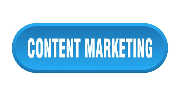 Knop content marketing. content marketing afgerond blauw teken. content marketing — Stockvector