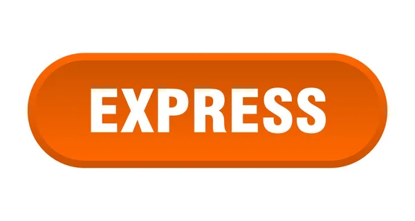 Express-Taste. Express abgerundetes oranges Zeichen. ausdrücken — Stockvektor