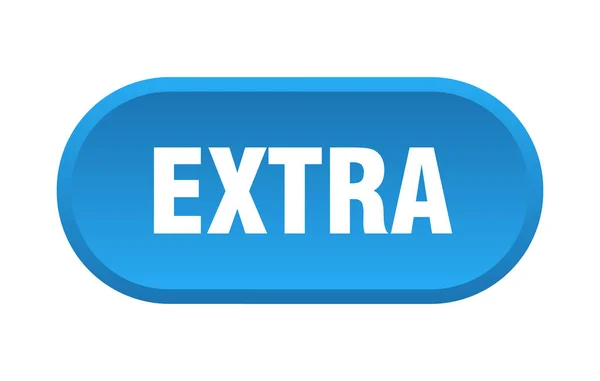 Bottone extra. segno blu extra arrotondato. extra — Vettoriale Stock