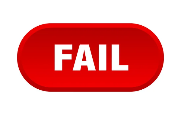 Fail button. fail rounded red sign. fail — Stock Vector