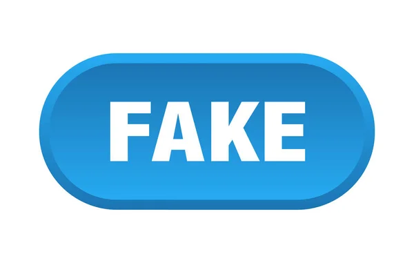 Fake button. fake rounded blue sign. fake — Stock Vector